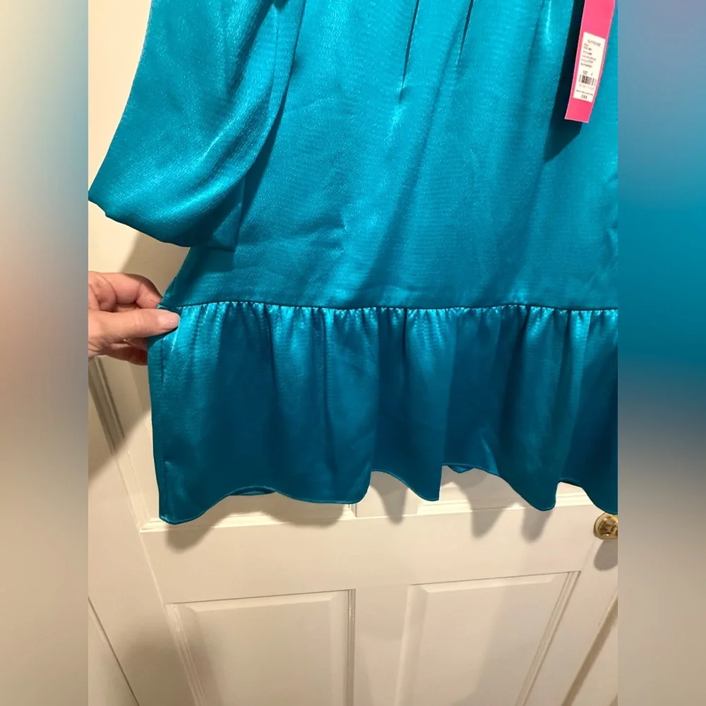 Lilly Pulitzer NWT Size 4 Elegant Blakelynn Blue Rhapsody Elbow Sleeve Top (516) - Picture 11 of 14